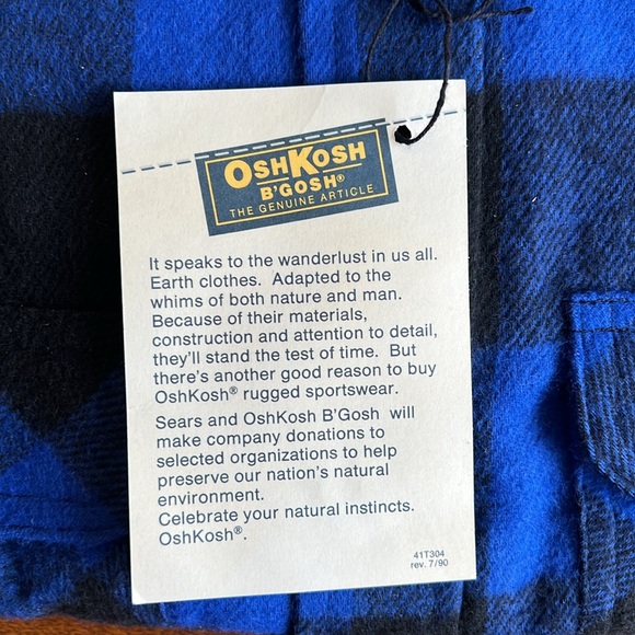 Vintage Osh Kosh B’Gosh Long Sleeve Plaid shirt, size Large - Picture 2 of 5